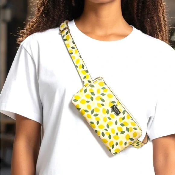 Kate Spade New York Leather Belt Bag in the Lemon Toss print NWT - Picture 2 of 4